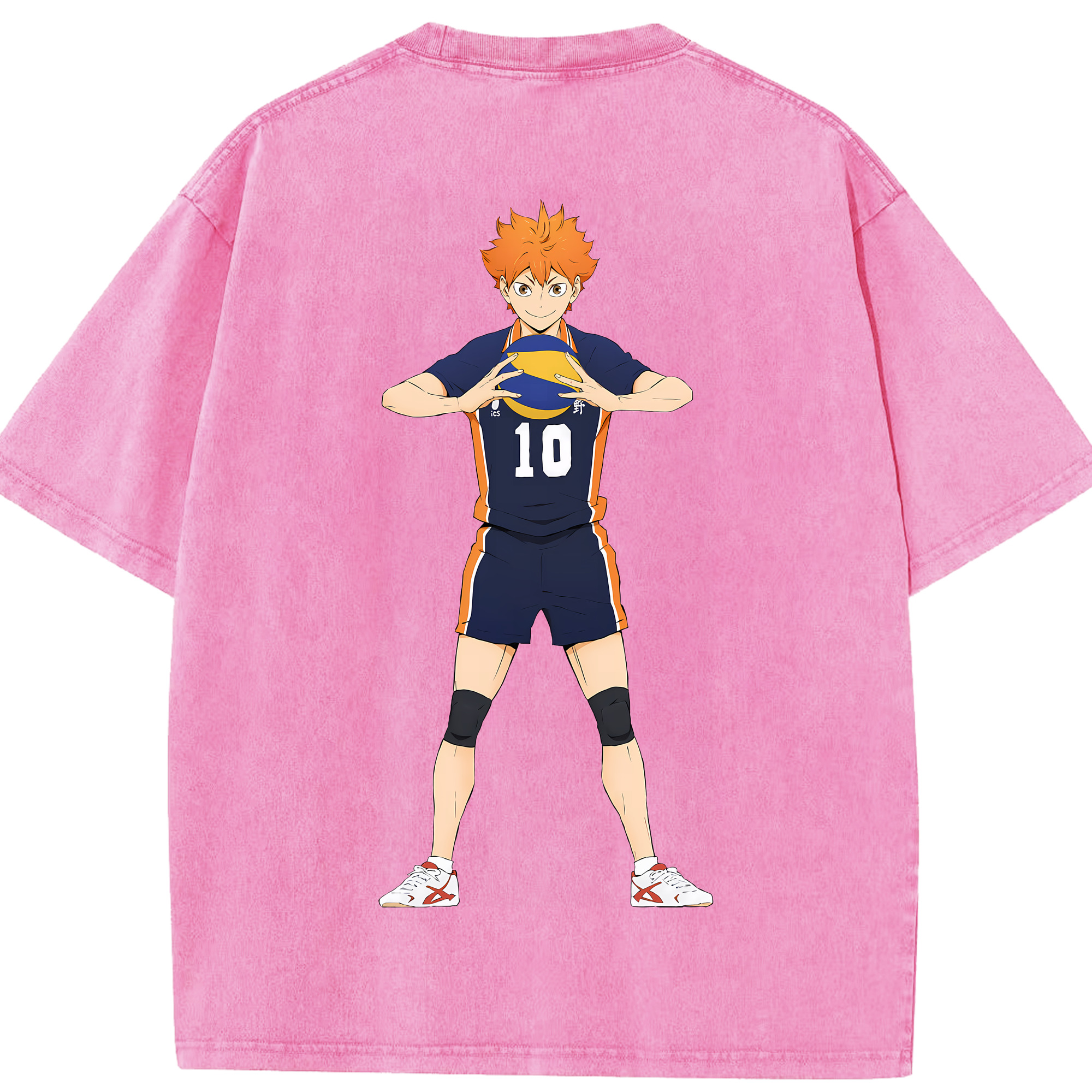 （画像用） ハイキュー!! Haikyu!! 綿100% ヴィンテージ風 半袖Tシャツ（背面プリント）